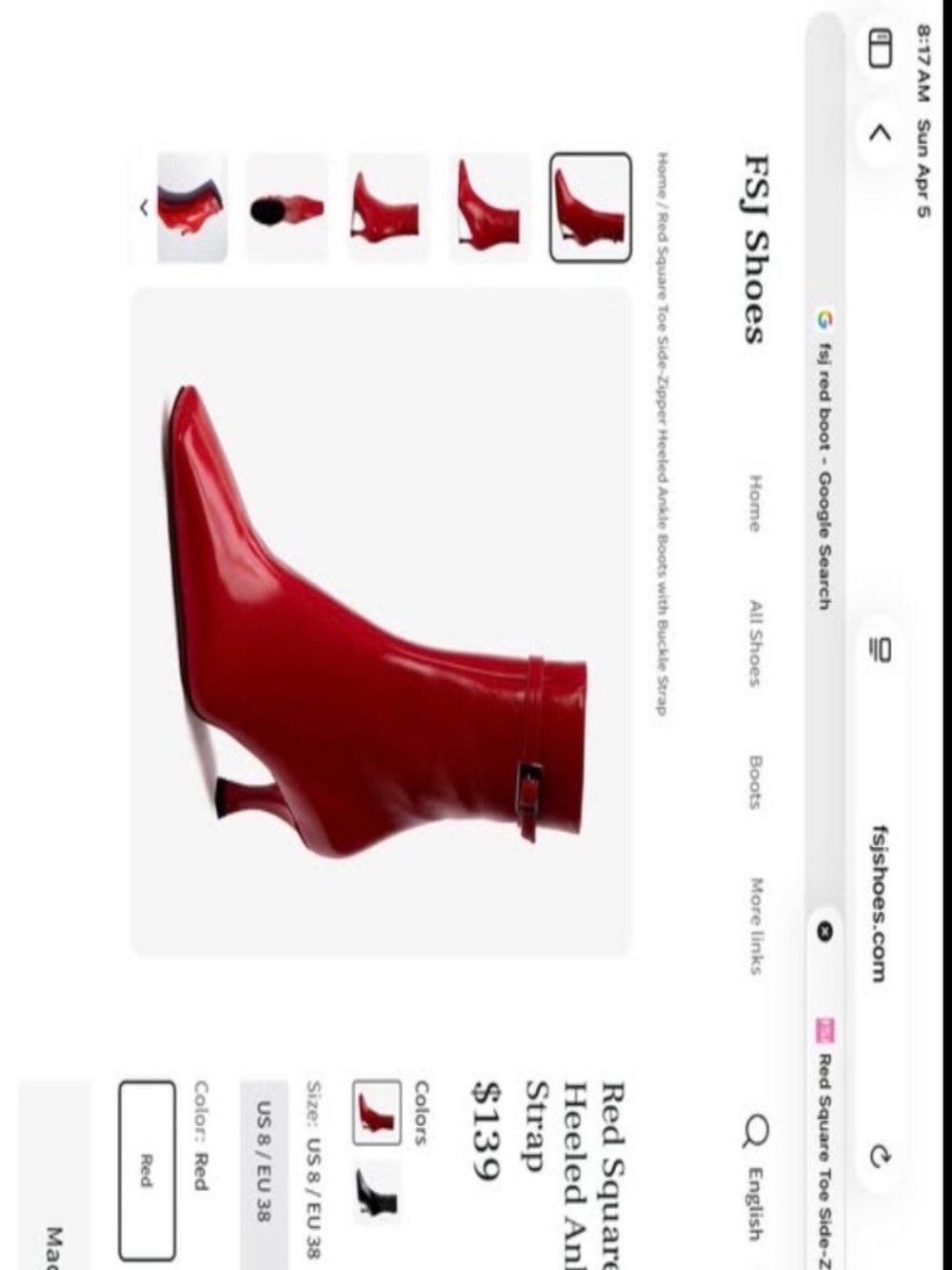 Red bootie - Picture 7 of 7